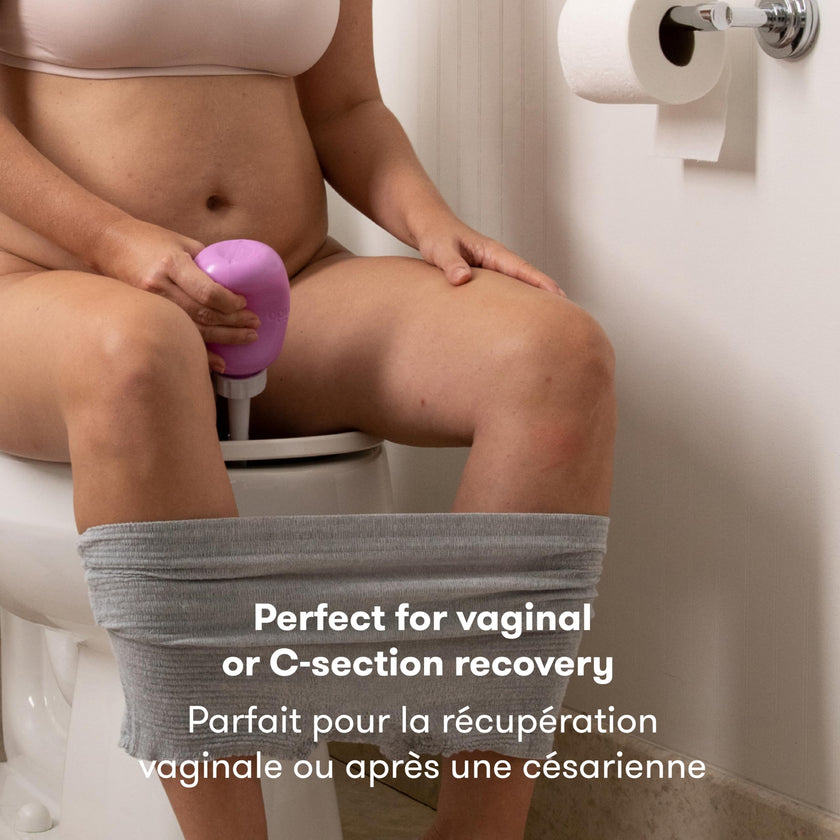Frida Mom Upside Down Peri Bottle Sprayer, Perineal Care & Postpartum Recovery, Portable Travel Bidet & Perineal Cleanser with Travel Bag, Postpartum Essential, Pink 🍁 All In One Marketplace Canada