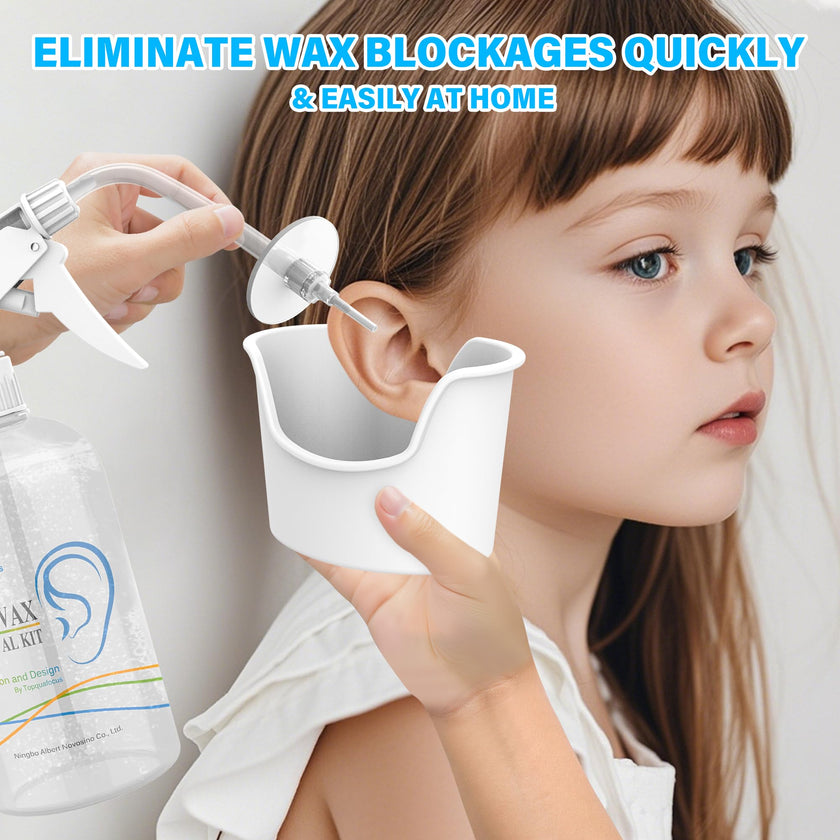 TopQuaFocus 500ml Earwax Remover Ear Cleaner Irrigation Tool Ear wax Removal Flushing System Earwax Cleaning Spray Bottles Ear Flush System for Adults & Kids (16.9oz) 🍁 All In One Marketplace Canada