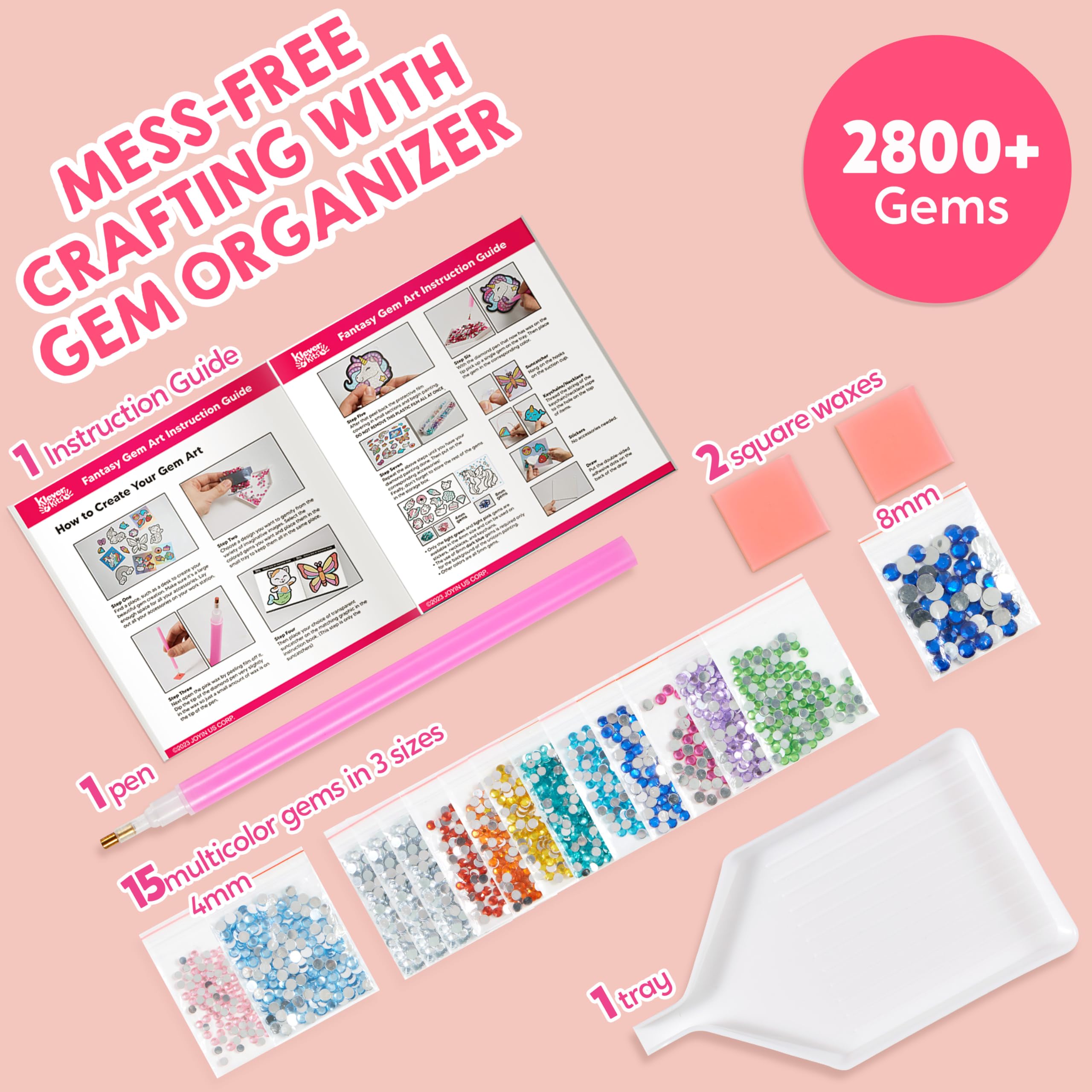 Klever Kits 16 Projects Gem Painting, Kids Diamond Art Painting Kit with 5D Gem, Arts and Crafts for Girls Ages 6-12,Art Gift Ideas for Girls Crafts Ages 6, 7, 8, Girl Gifts, Easter Gifts for Kids 🍁 All In One Marketplace Canada
