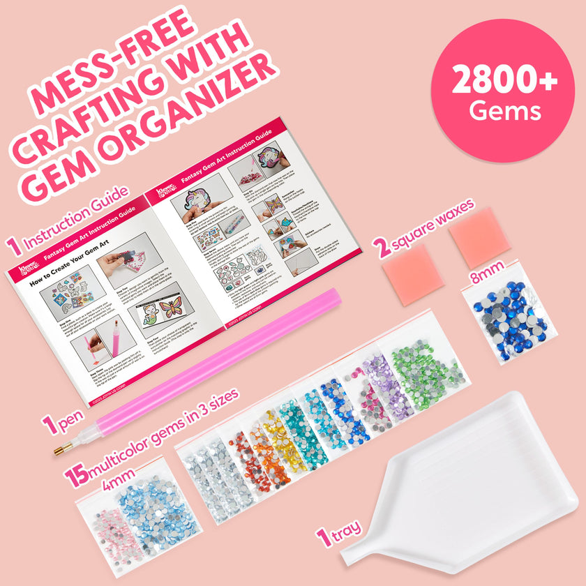 Klever Kits 16 Projects Gem Painting, Kids Diamond Art Painting Kit with 5D Gem, Arts and Crafts for Girls Ages 6-12,Art Gift Ideas for Girls Crafts Ages 6, 7, 8, Girl Gifts, Easter Gifts for Kids 🍁 All In One Marketplace Canada