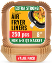 Air Fryer Liners, 250Pcs Disposable Parchment Paper Liners – Unbleached Baking Air Fryer Sheets – 8” Square for 5-8 qt Baskets – Great for Oven, Pans & Baking – Easy Cleanup by Baker's Signature 🍁 All In One Marketplace Canada