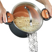 Gotham Steel 5 Quart Stock Pot with Strainer Lid, Nonstick Coated Ceramic Pot, Soup Pot, Pasta Pot with Strainer Insert, Cooking Pot with Lid and Twist Lock Handles, Dishwasher Safe, 100% Toxin Free 🍁 All In One Marketplace Canada