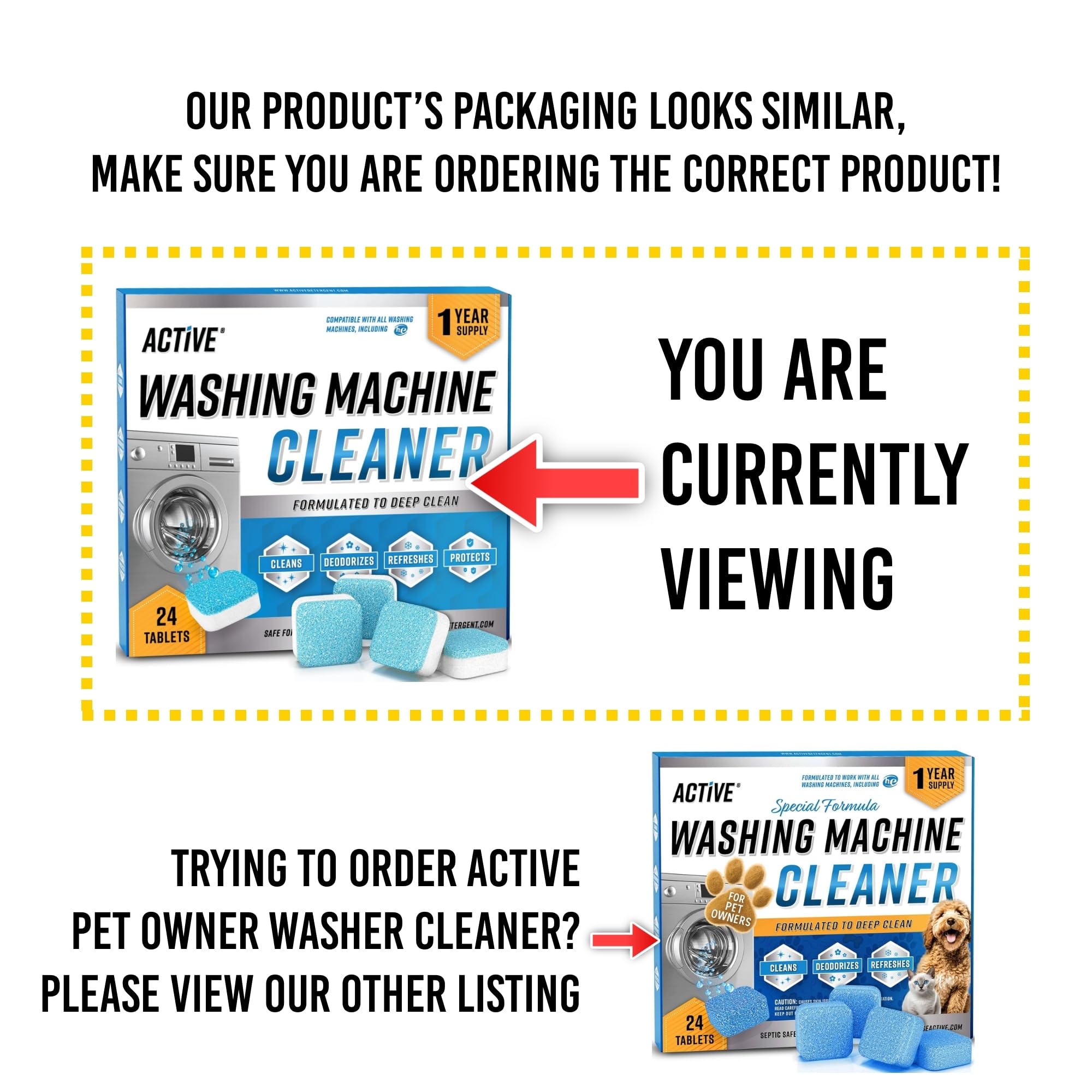Washing Machine Cleaner Descaler 24 Pack - Deep Cleaning Tablets For HE Front Loader & Top Load Washer, Septic Safe Eco-Friendly Deodorizer, Clean Inside Drum and Laundry Tub Seal - 12 Month Supply 🍁 All In One Marketplace Canada
