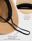 FURTALK Womens Mens Wide Brim Straw Panama Hat Fedora Summer Beach Sun Hat UPF Straw Hat for Women Khaki-Black 🍁 All In One Marketplace Canada