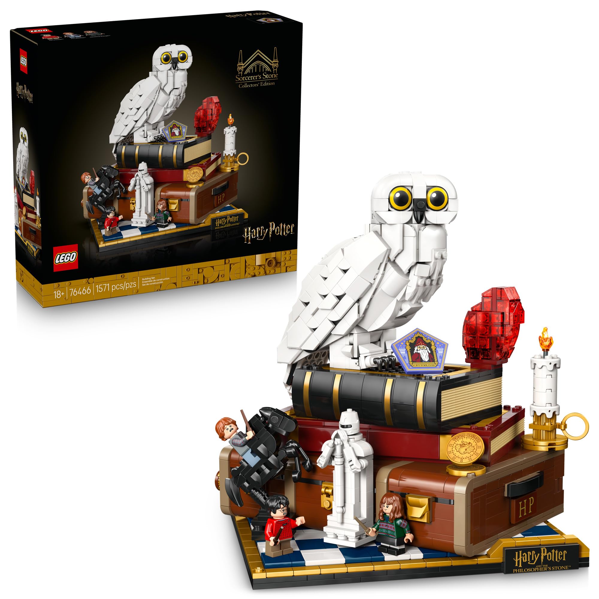 LEGO Harry Potter Sorcerer’s Stone – Collectors’ Edition Building Set for Adults - DIY Craft Kit for Women & Men, Ages 18+ - Buildable Hedwig & 3 Minifigures - Gift Idea for Birthdays - 76466 🍁 All In One Marketplace Canada
