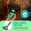 Maxpower Planet Pet Grooming Brush - Double Sided Shedding, Dematting - Undercoat Rake Dogs - Dog Grooming Brush - Deshedding Brush for Dogs - Dog Brush, Cat Brush, Reduce Shedding by 95%, Turquoise 🍁 All In One Marketplace Canada