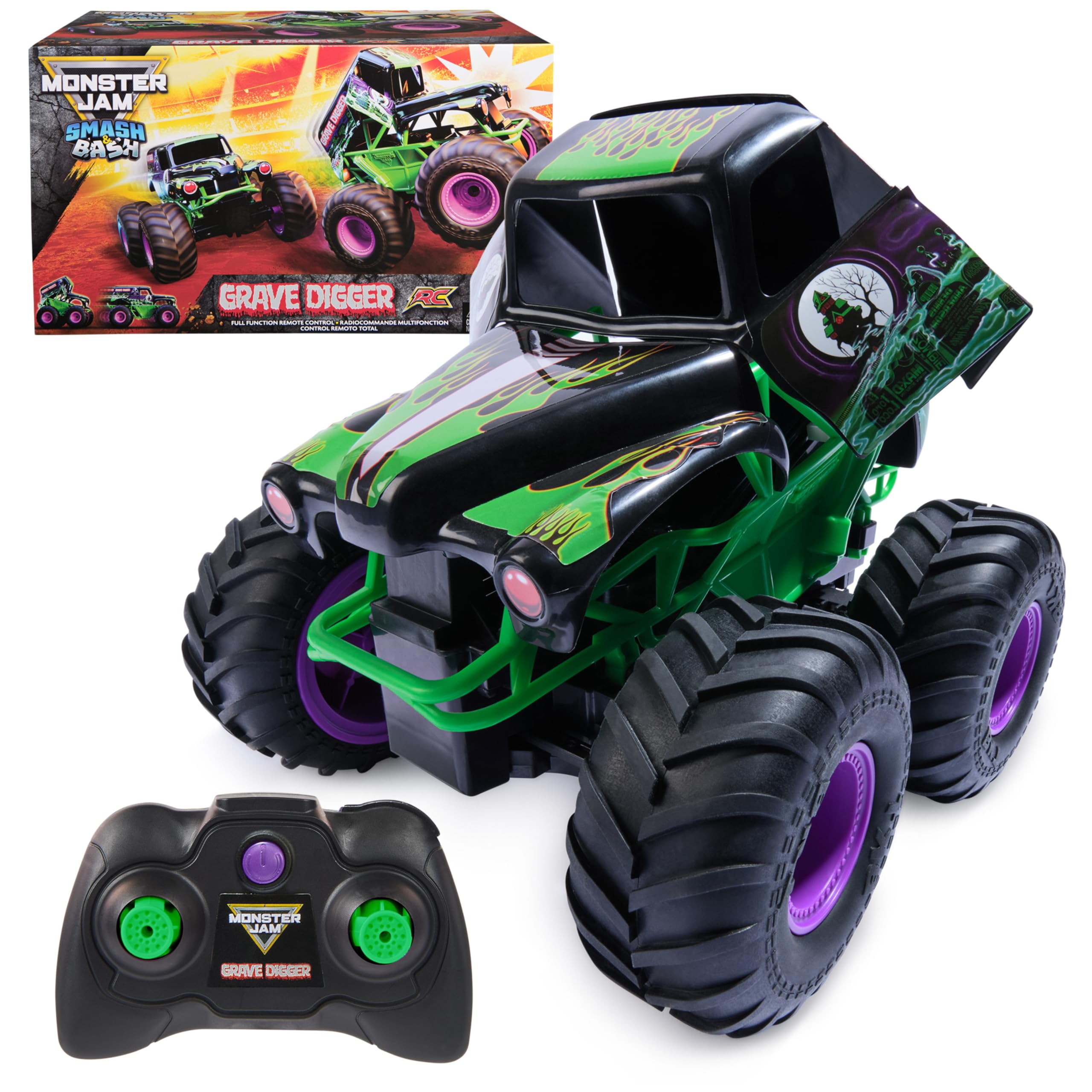 Monster Jam Smash & Bash Grave Digger RC Truck 1:15 Scale Vehicle 🍁 All In One Marketplace Canada