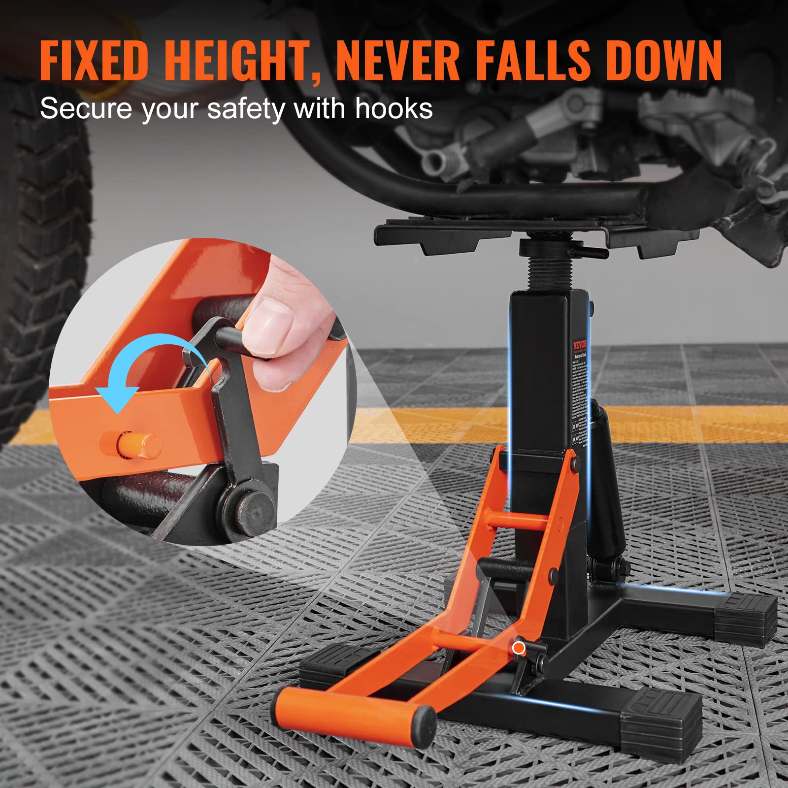 VEVOR Dirt Bike Lift Stand, Motorcycle Jack Lift Stand 440 lbs Capacity and Hydraulic Lift Operation, Adjustable Height Hoist Table, for Dirt Pit Bike Repair, Maintenance, Dirt Bike Accessories 🍁 All In One Marketplace Canada