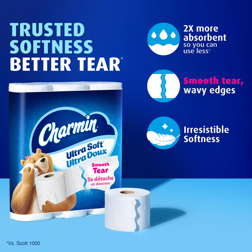 Charmin Toilet Paper Ultra Soft, 24 Mega Rolls = 96 Regular Rolls 🍁 All In One Marketplace Canada