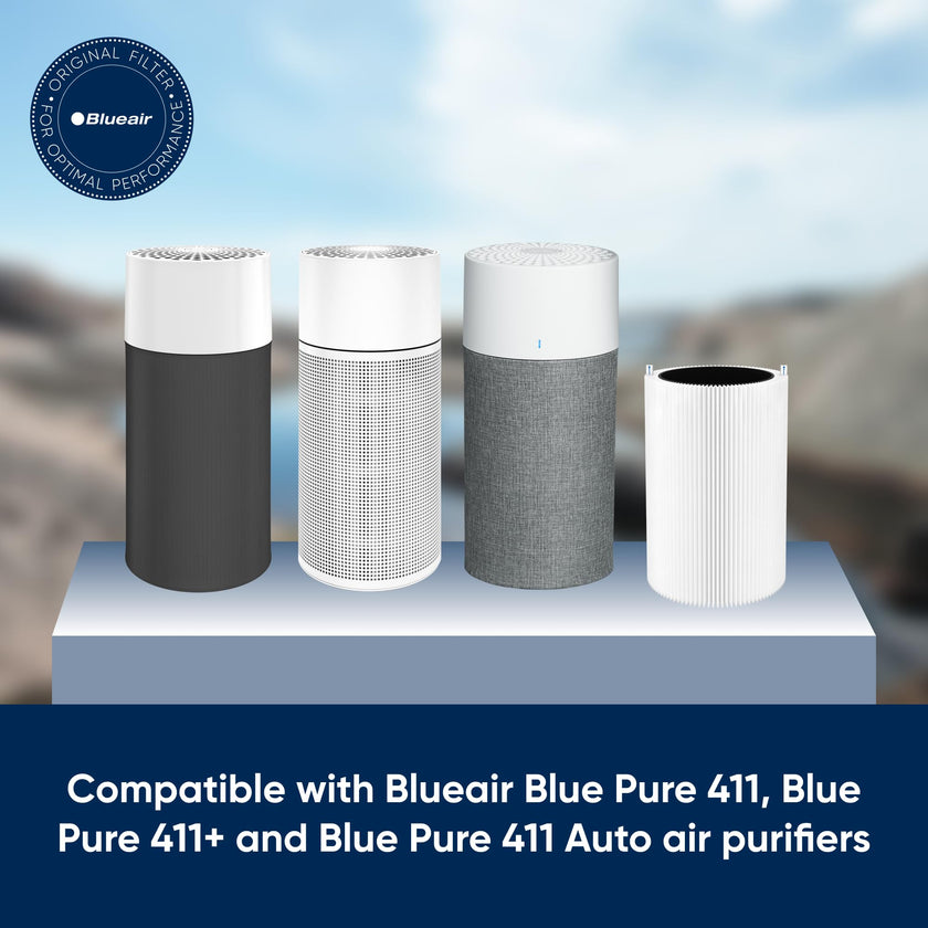 Blueair Blue Pure 411 Genuine Replacement Filter, Particle and Activated Carbon, Fits Blue Pure 411, 411+, 411 Auto & MINI Air Purifiers, White (F411PACF102174) 🍁 All In One Marketplace Canada