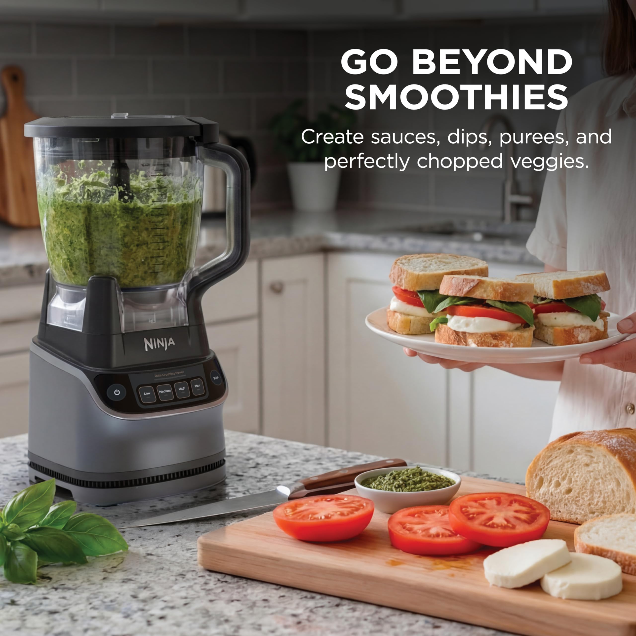 Ninja UltraCrush Pro Kitchen System, 1500W, Silver, BP401C, 72oz/2.1L 🍁 All In One Marketplace Canada