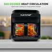 Nutrichef 5.8 Quart Air Fryer | 8-1 Preset Cook Modes | Transparent Fry Bowl for Best Cooking Results | Cook Shrimp, Steak, Fries, Wings, Chicken & More | Precise Temperature Control & Time | Black 🍁 All In One Marketplace Canada
