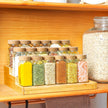 ComSaf 4oz 24Pcs Glass Spice Jars with Bamboo Lids, Empty Spice Containers with 93 Labels, Square Seasoning Containers Trial and Supplement Set, Small Seasoning Bottles for Salt, Herbs, Sugar, Pepper 🍁 All In One Marketplace Canada