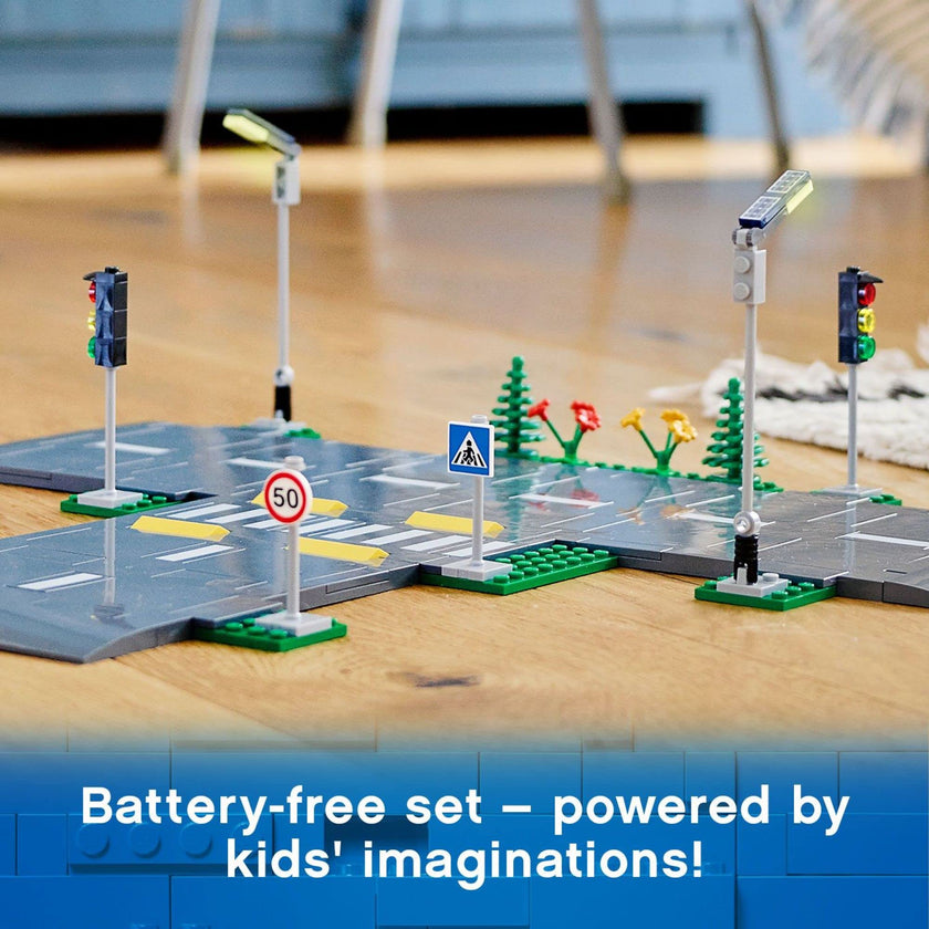 LEGO City Road Plates 60304 - Building Toy Set, Featuring Traffic Lights, Trees, Glow in The Dark Bricks, Combine with LEGO City Series Sets, Great Gift for Kids, Boys, and Girls Ages 5+ 🍁 All In One Marketplace Canada