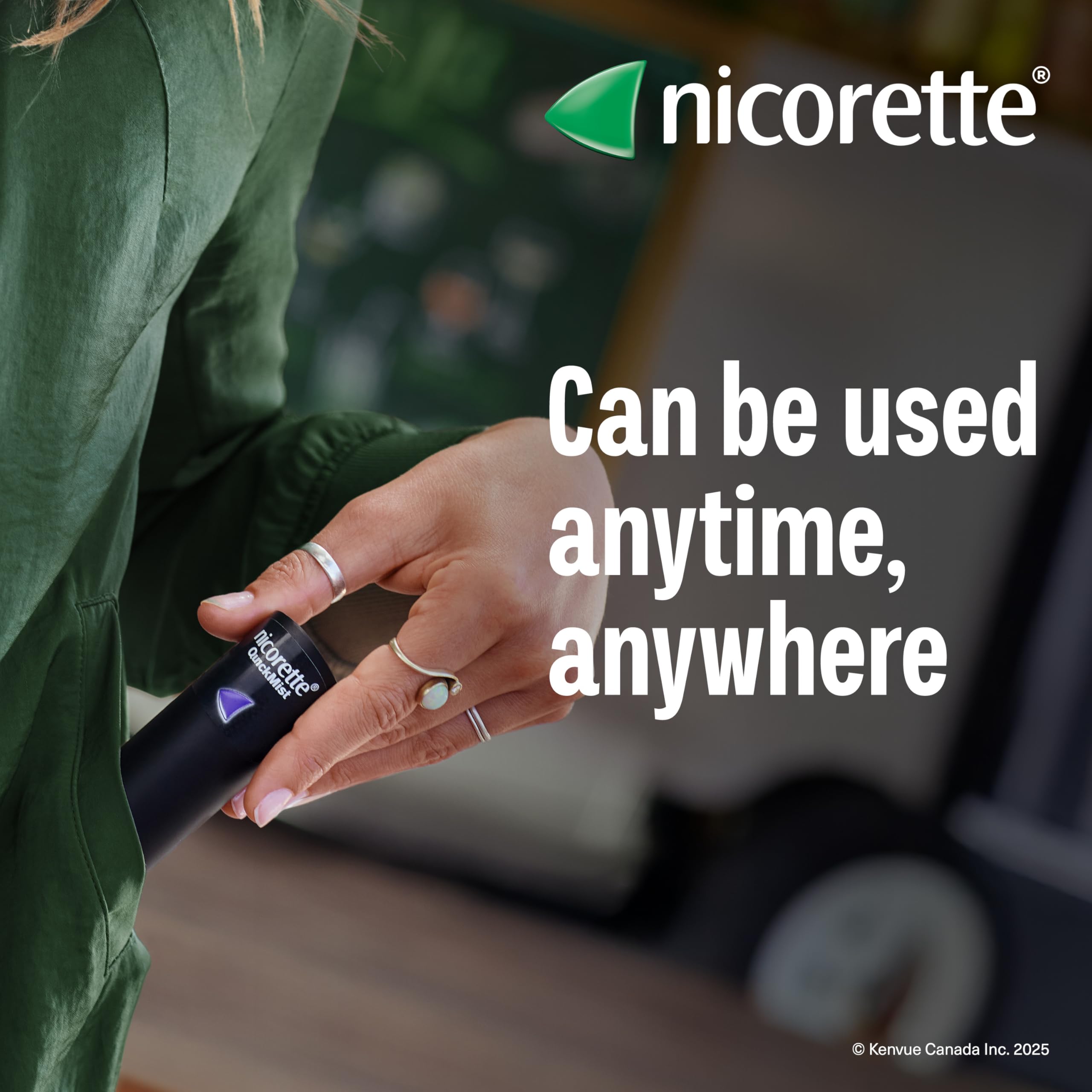 Nicorette QuickMist Nicotine Mouth Spray 1mg, Mint – NRT, 2 x 150 Sprays 🍁 All In One Marketplace Canada