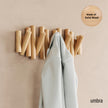 Umbra Picket Coat Rack Wall Mount – 5 Flip-Down Wood Coat Hooks, Modern & Functional Storage, Easy Install Wall Hooks, Natural 🍁 All In One Marketplace Canada