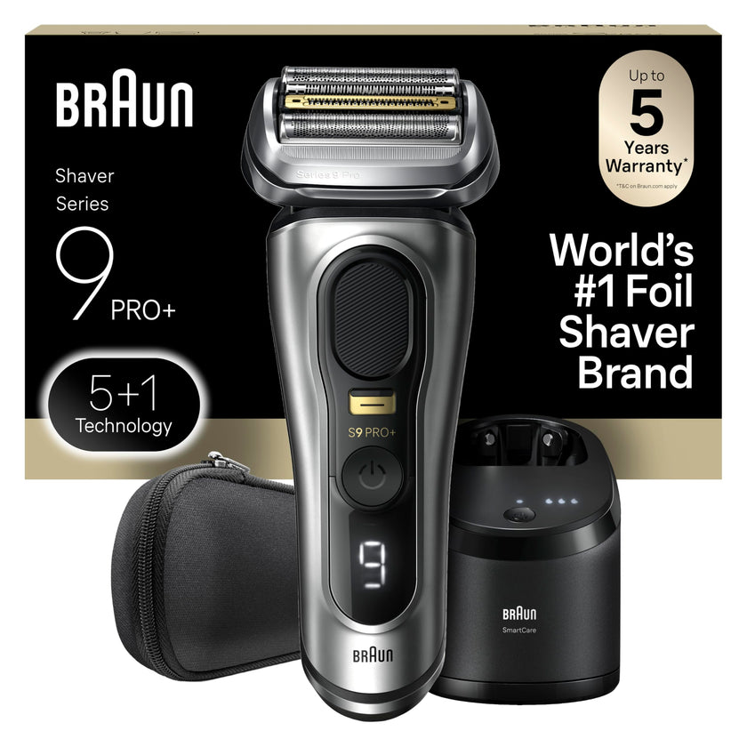 Braun Shavers for Men, Trimmer, Electric Foil Razor, Series 9 Pro+ Shaver, Precision Long Hair Trimmer, Wet & Dry with SmartCare Center, 9567cc, Silver 🍁 All In One Marketplace Canada