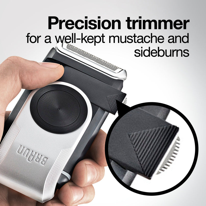 Braun M90 Mobile Shaver for Precision Trimming, Great for Travel, Black/Silver 🍁 All In One Marketplace Canada