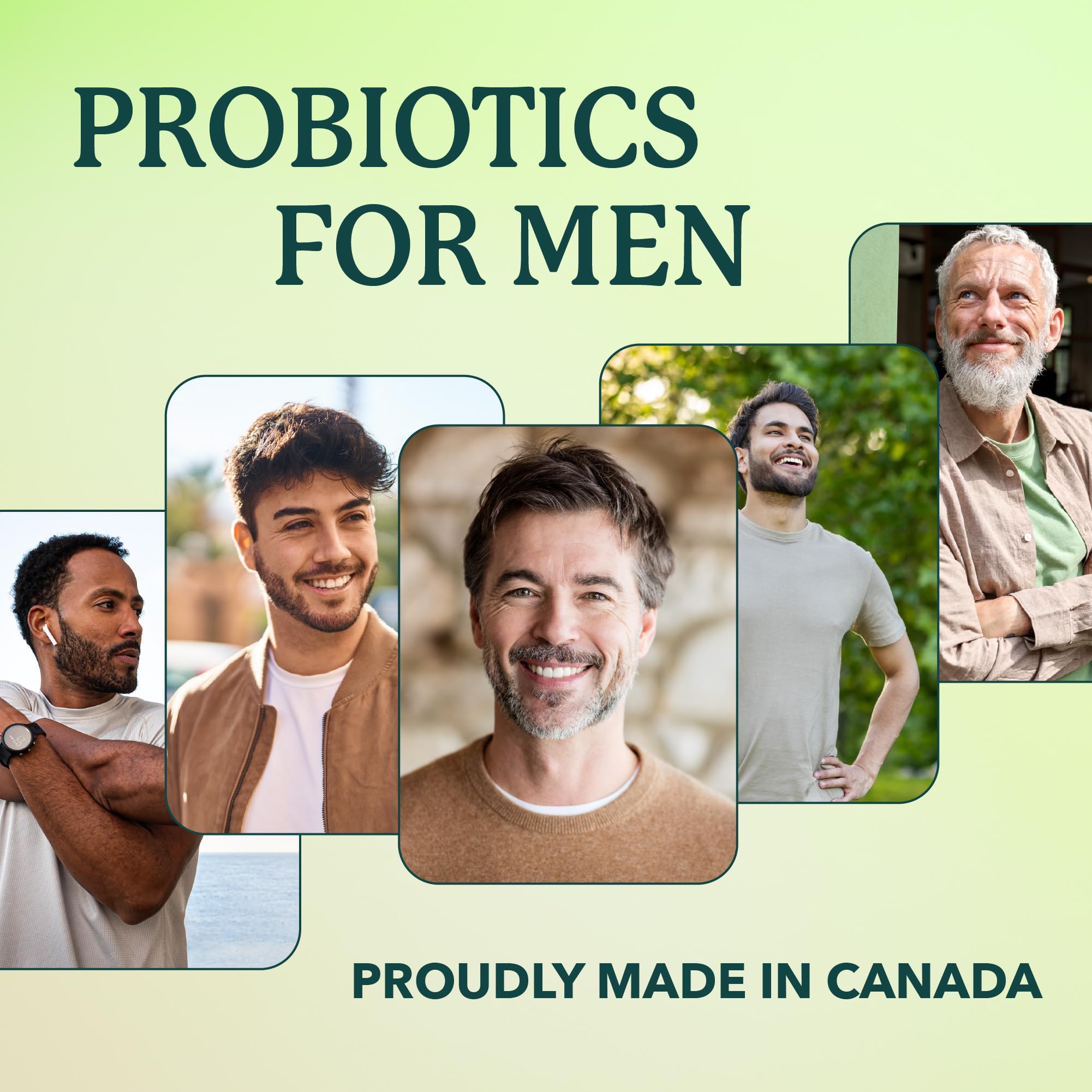 Probiotics for Men | Gut Health & Prostate Support | 50 Billion CFU with 15 Probiotic Strains | With Lycopene for Prostate Support | Men’s Gut Health Supplements | Non-GMO | Made in Canada | 60 Ct 🍁 All In One Marketplace Canada