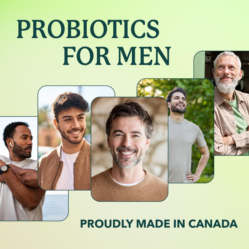 Probiotics for Men | Gut Health & Prostate Support | 50 Billion CFU with 15 Probiotic Strains | With Lycopene for Prostate Support | Men’s Gut Health Supplements | Non-GMO | Made in Canada | 60 Ct 🍁 All In One Marketplace Canada