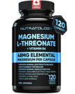 Nutratology® Magnesium L-Threonate + Vitamin B6 | Canadian-Made | Formulated To Help Support Heart & Muscle Function - Balances Electrolytes, Supports Energy Metabolism & Tissue Formation - 120 Count 🍁 All In One Marketplace Canada