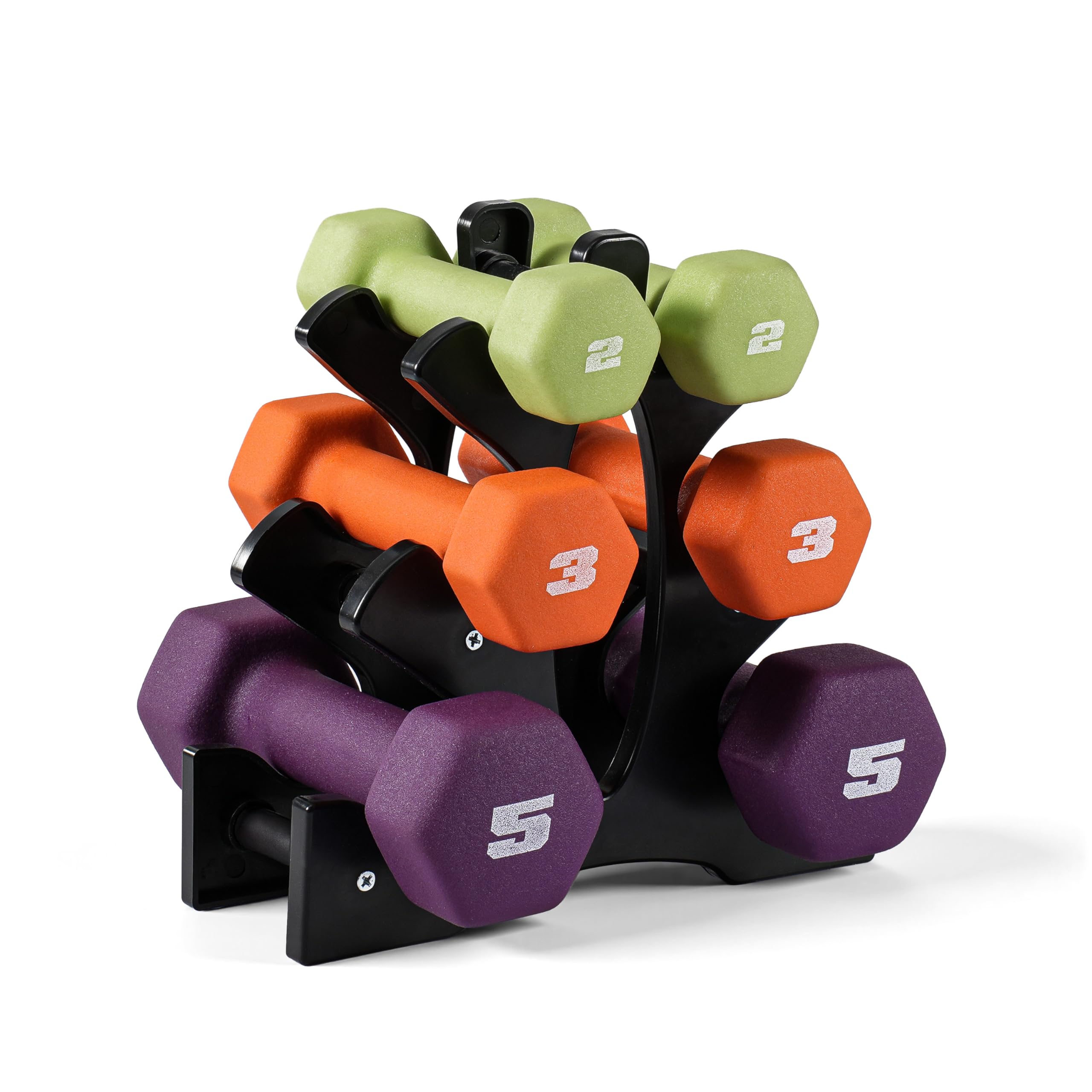 CAP Barbell 20 lb Neoprene Dumbbell Set with Rack |Includes 2, 3, 5 lb Pairs 🍁 All In One Marketplace Canada