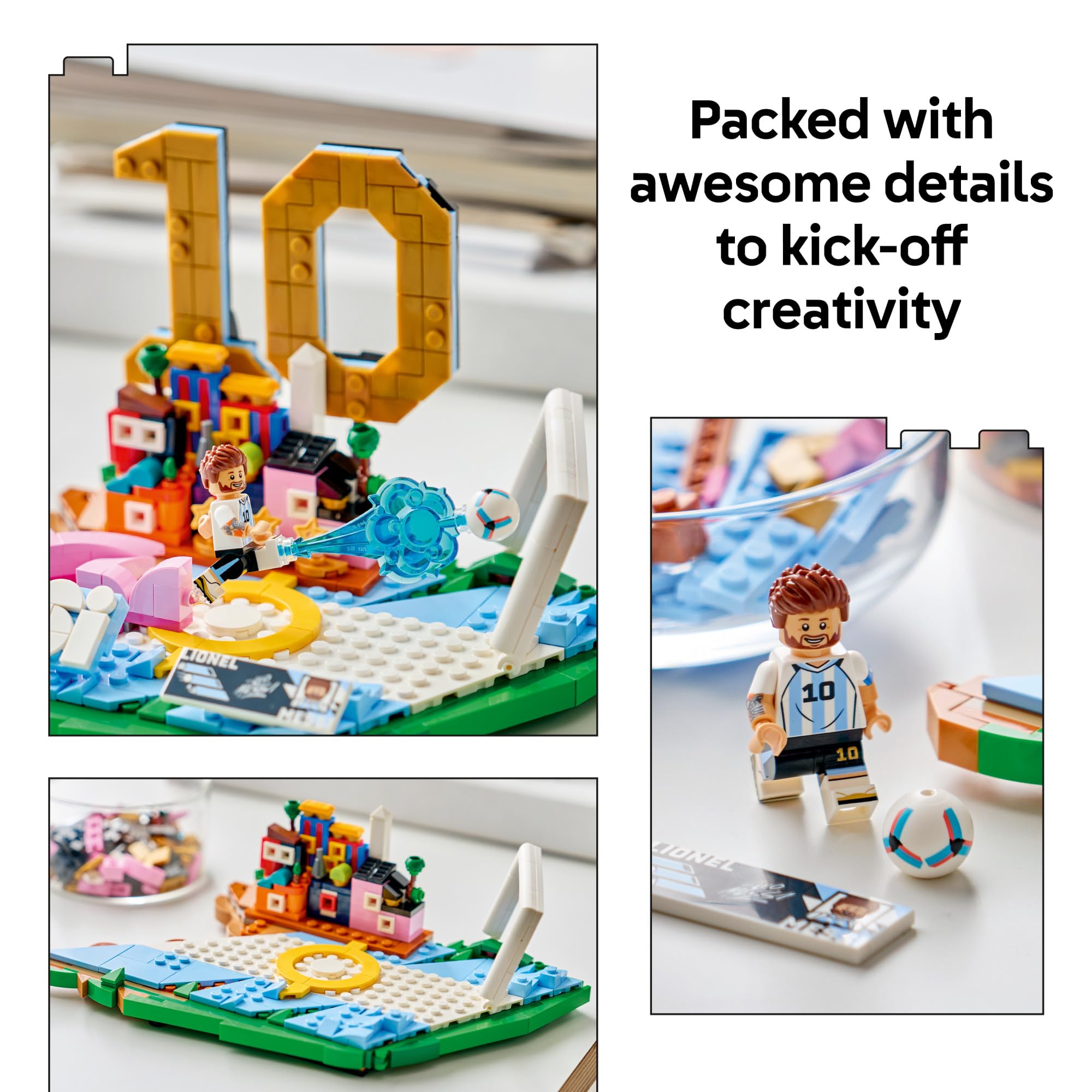 LEGO Editions Lionel Messi – Soccer Highlights - Building Set for Boys & Girls, Ages 10+ - Collectible Soccer Gift with Plaque - Kids Bedroom or Shelf Decor - 43011 🍁 All In One Marketplace Canada
