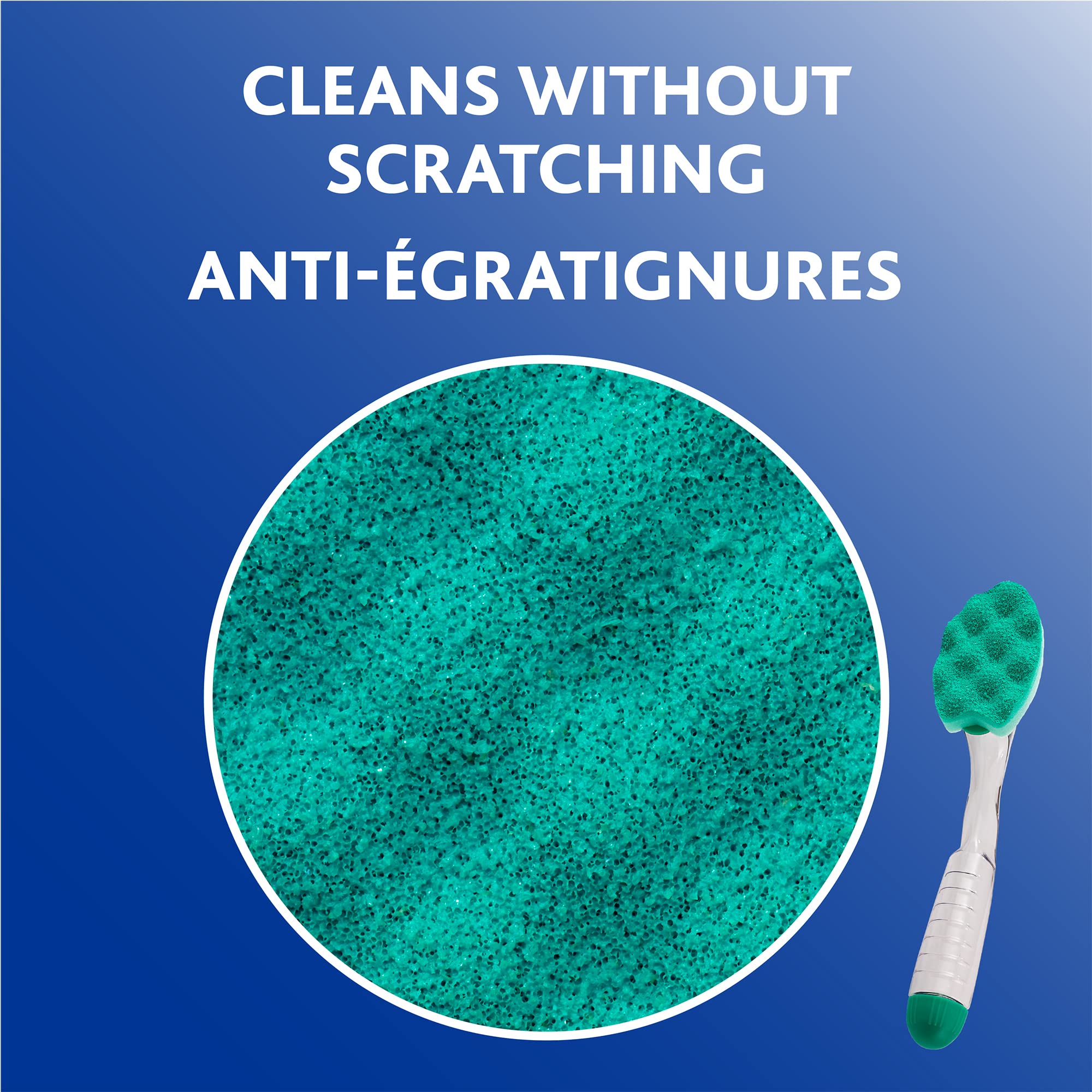 Vileda Scrunge Multi-Use Dishwand with 1 Extra Refill | Non-Scratch Dish Brush | Replaceable Scrubbing Sponge Head 🍁 All In One Marketplace Canada