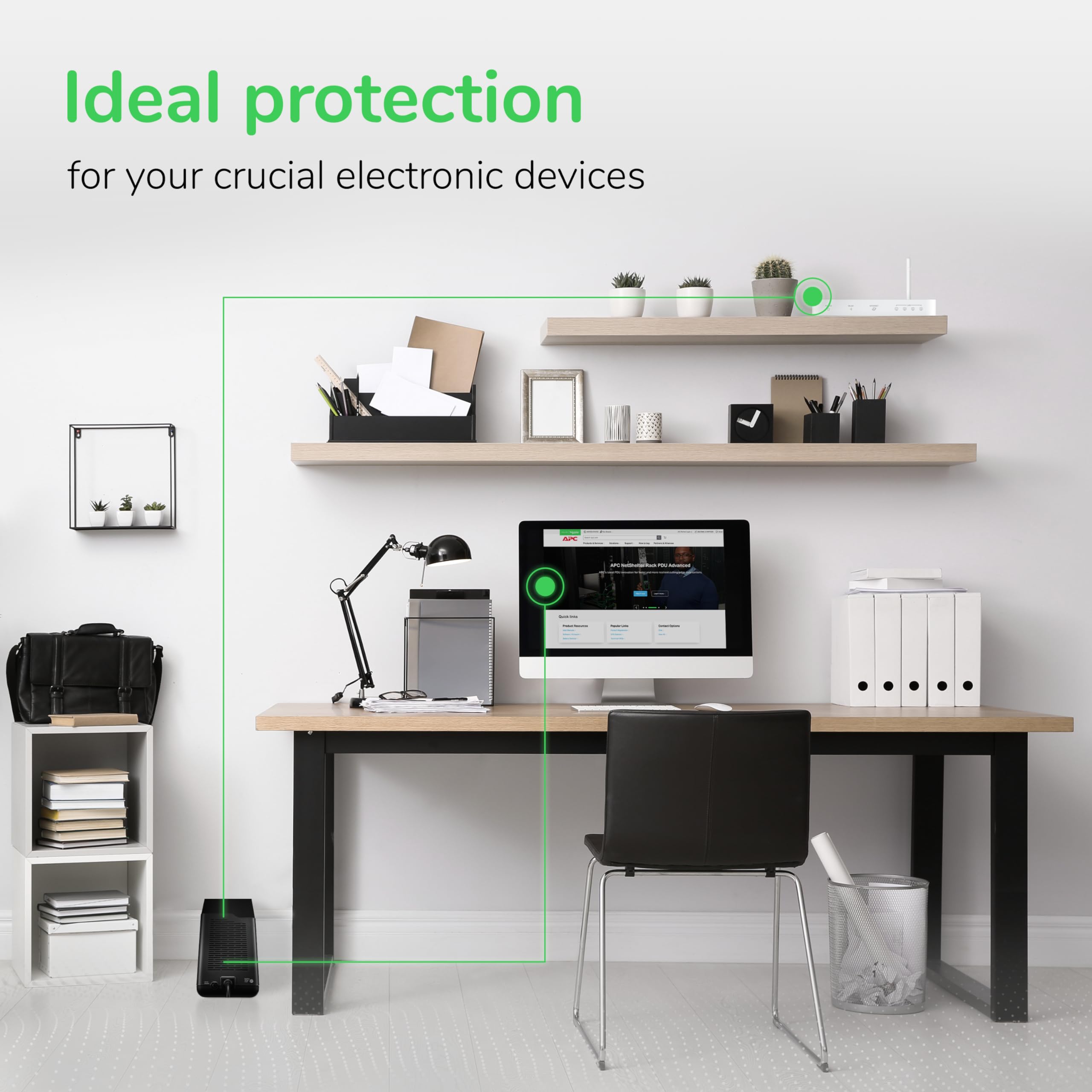 APC UPS Battery Backup & Surge Protector with USB Charger, 600VA APC Back-UPS (BE600M1) 🍁 All In One Marketplace Canada