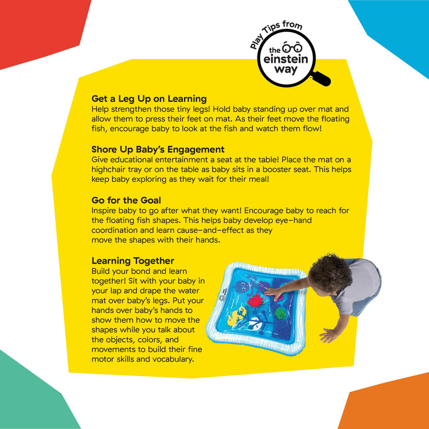 Baby Einstein Octopus Water Play Mat - Safety Fill Line, Tummy Time Activity & Sensory Toy for Babies Newborn & up, Blue 🍁 All In One Marketplace Canada