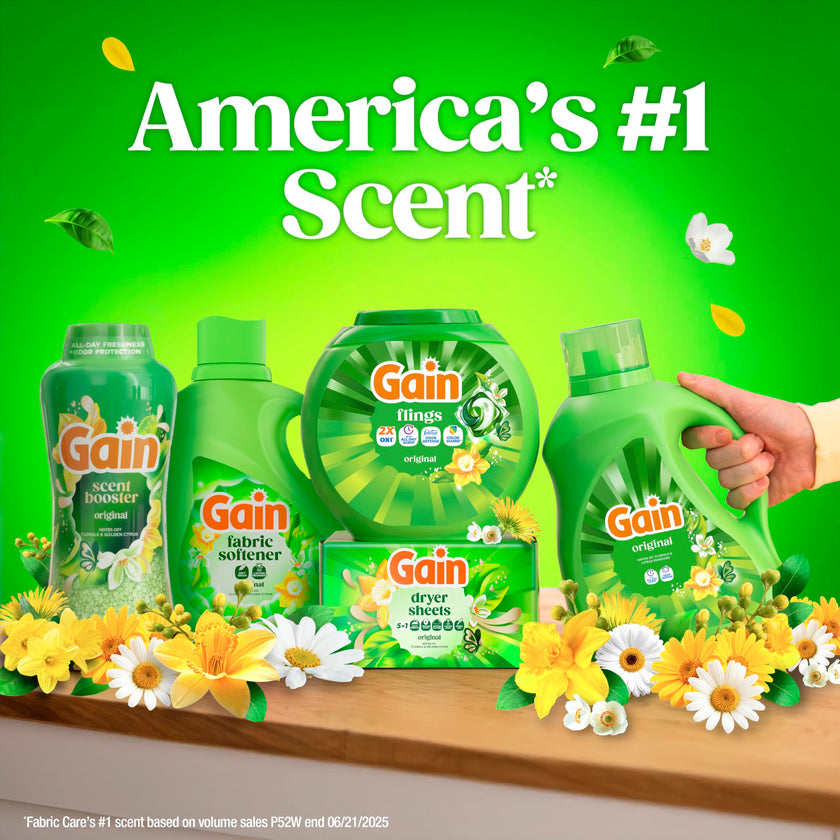 Gain Aroma Boost Liquid Laundry Detergent, Original Scent, HE Compatible, 107 Loads, 4.55L 🍁 All In One Marketplace Canada
