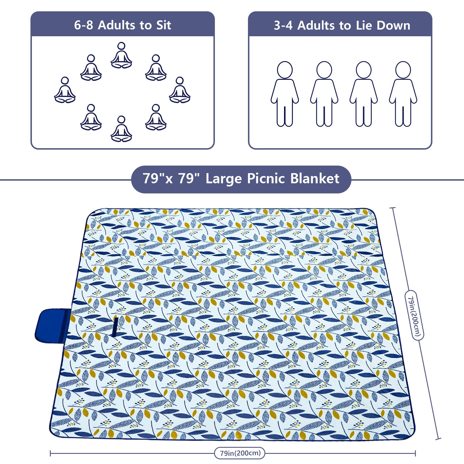 Habaylin Picnic Blanket Large, 79