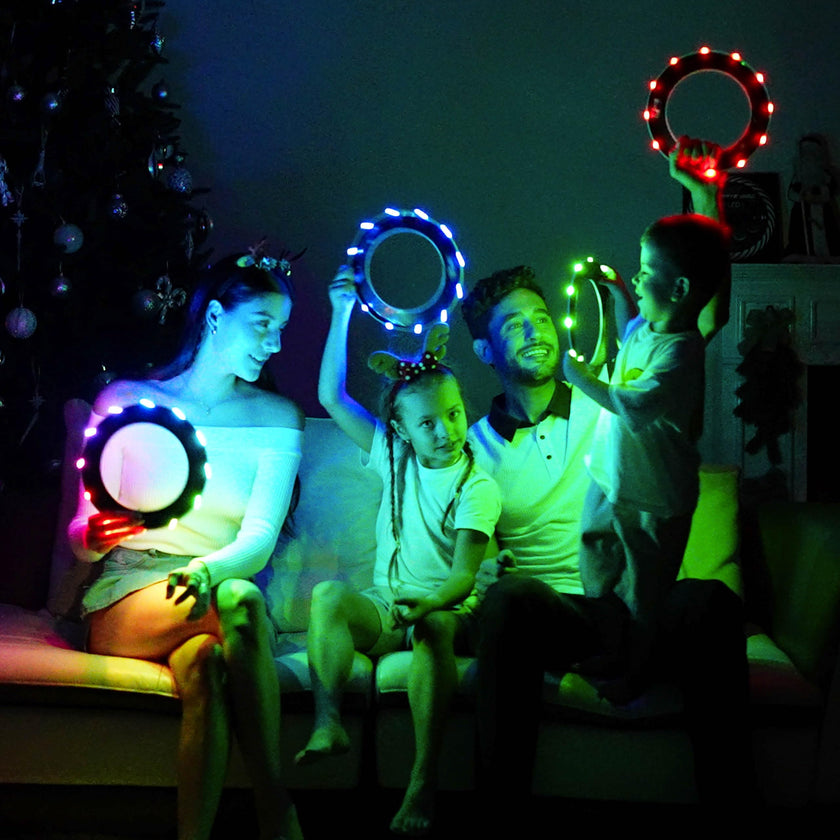 TOSY Flying Ring - 12 Monocolor LEDs, Super Bright, Lost Mode, Auto Light Up, Birthday Gift for Kid/Teen/Boy/Girl, Safe, Waterproof, Pool/Beach/Camping Toy (Blue) 🍁 All In One Marketplace Canada