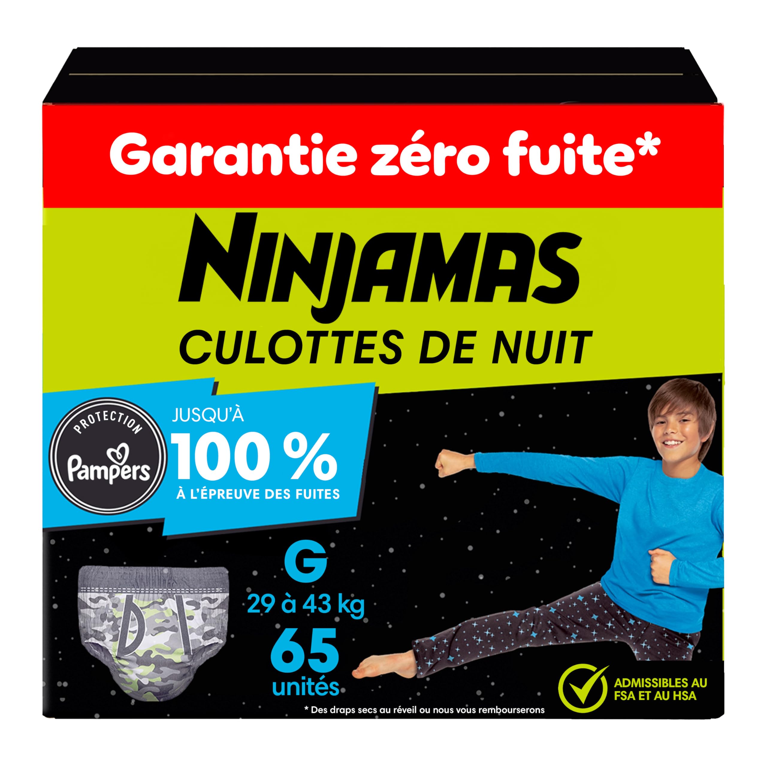 Ninjamas Pampers Nighttime Bedwetting Underwear Boy, Size 8, 68 Count, Disposable Nighttime Underwear 🍁 All In One Marketplace Canada