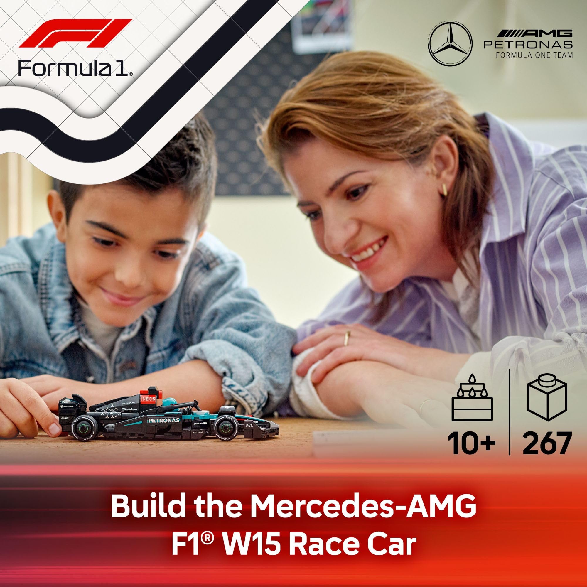 LEGO Speed Champions Mercedes-AMG F1 W15 Race Car Toy - Building Set for Kids, Boys & Girls, Ages 10+ - Toy Car for F1 Fans - Gift Idea for Birthday - 77244 🍁 All In One Marketplace Canada