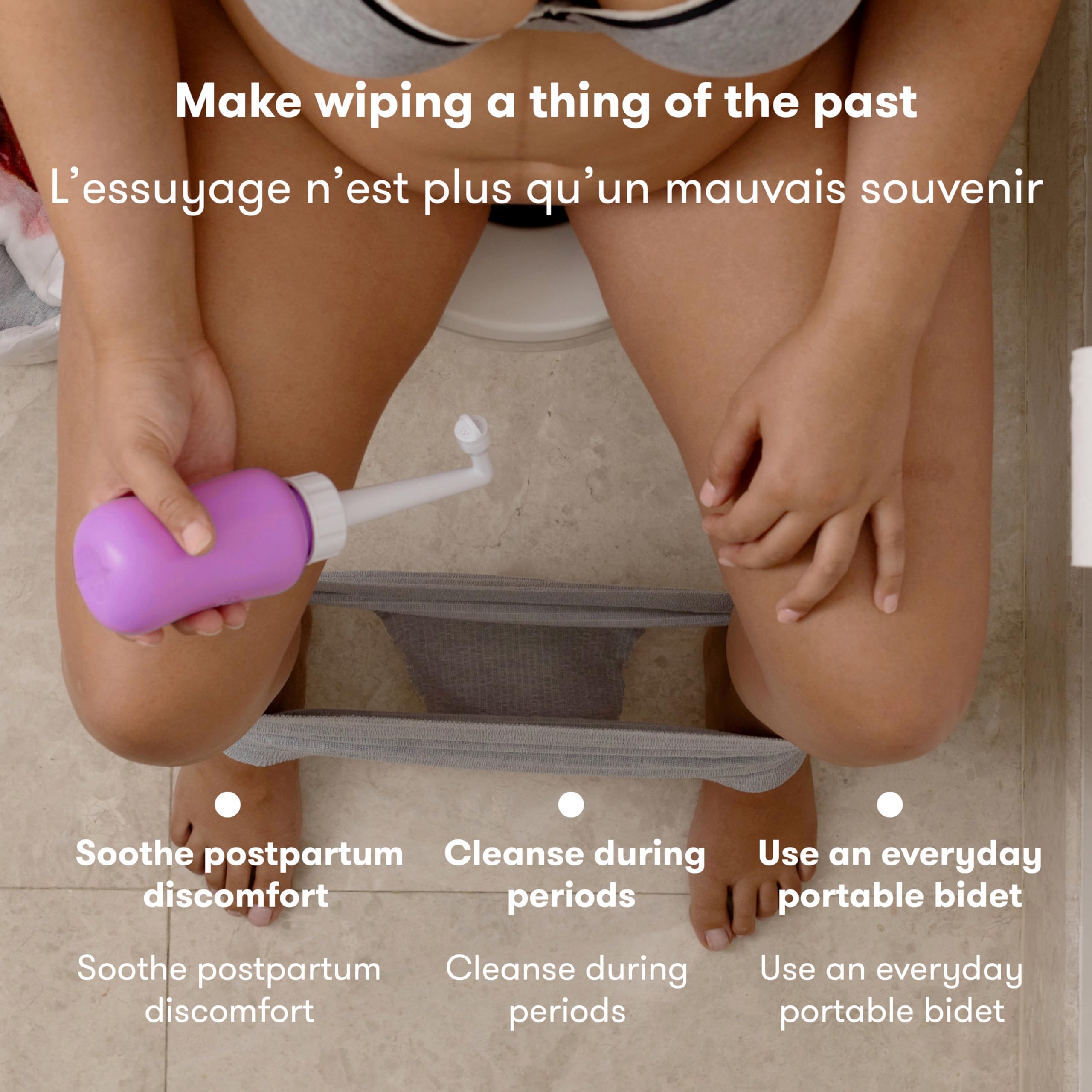 Frida Mom Upside Down Peri Bottle Sprayer, Perineal Care & Postpartum Recovery, Portable Travel Bidet & Perineal Cleanser with Travel Bag, Postpartum Essential, Pink 🍁 All In One Marketplace Canada