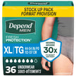 Depend Fresh Protection Adult Incontinence Underwear for Men (Formerly Depend Fit-Flex), Disposable, Maximum, Extra-Large, Grey, 36 Count 🍁 All In One Marketplace Canada