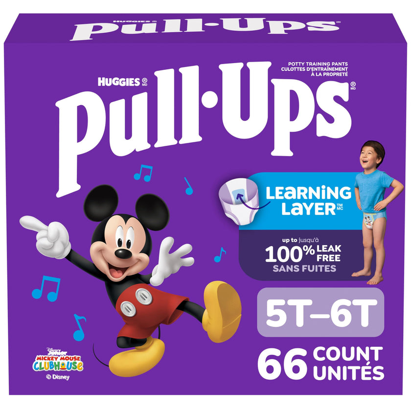Pull-Ups Boys Potty Training Underwear, Easy Open Toddler Pants 5T-6T (46+ lbs), Learning Designs for Toddlers, 66 count 🍁 All In One Marketplace Canada