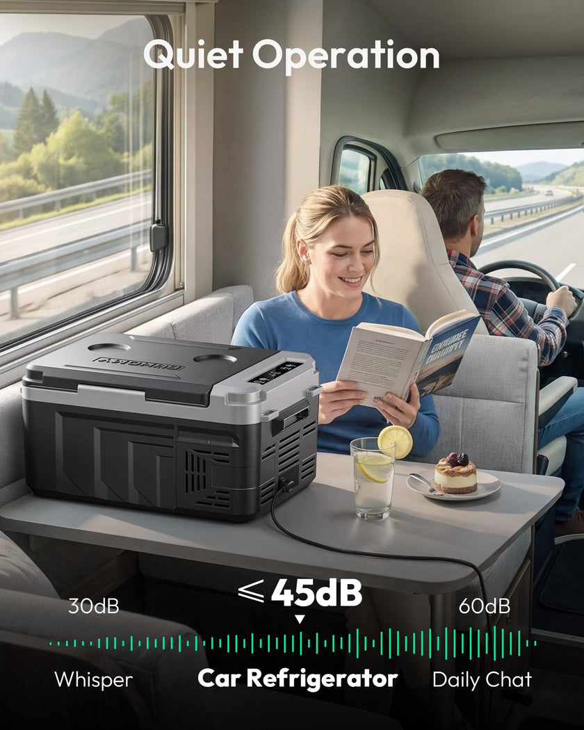 EUHOMY 12 Volt Refrigerator, 12 Quart (10L) Compressor Electric Cooler APP Control, Car Fridge 12/24V DC & 100-240V AC, Car refrigerator -4℉~68℉, Portable Freezer for RV, Camping, Travel 🍁 All In One Marketplace Canada