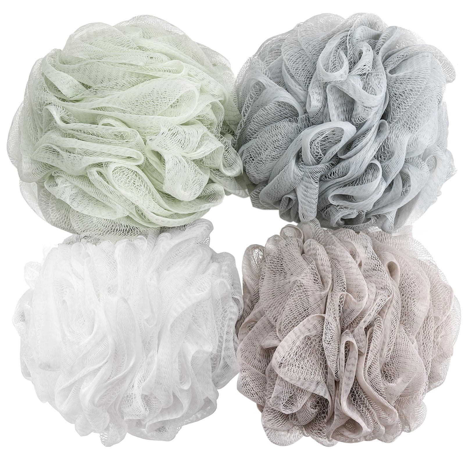 BTYMS Bath Sponge Shower Loofahs 60g Mesh Pouf Bath Scrunchies Body Wash Puff Shower Puff - Pack of 4 🍁 All In One Marketplace Canada