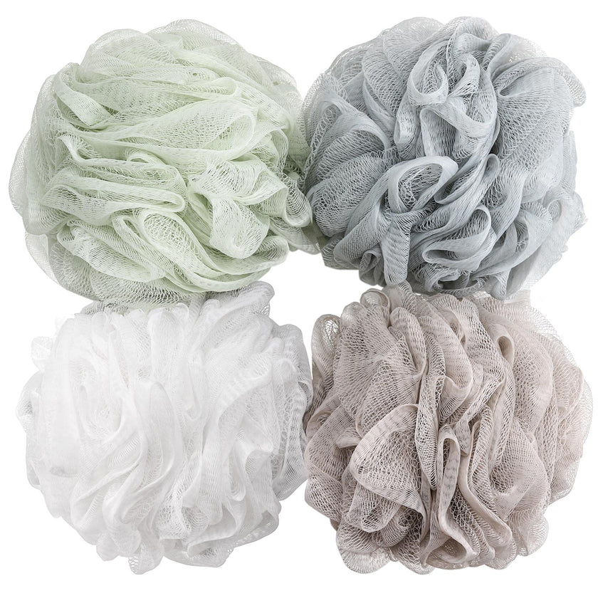 BTYMS Bath Sponge Shower Loofahs 60g Mesh Pouf Bath Scrunchies Body Wash Puff Shower Puff - Pack of 4 🍁 All In One Marketplace Canada