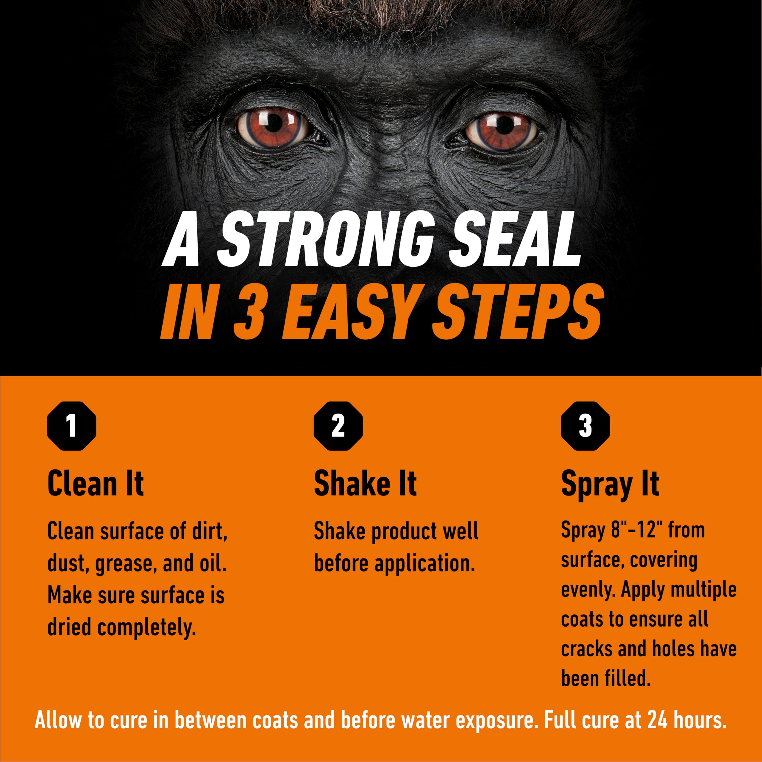 Gorilla Waterproof Patch & Seal Spray, Flexible Rubberized Coating, Seals Out Water Air & Moisture, Stops & Prevents Leaks, Clear, 14oz/396g, (Pack of 1) 🍁 All In One Marketplace Canada