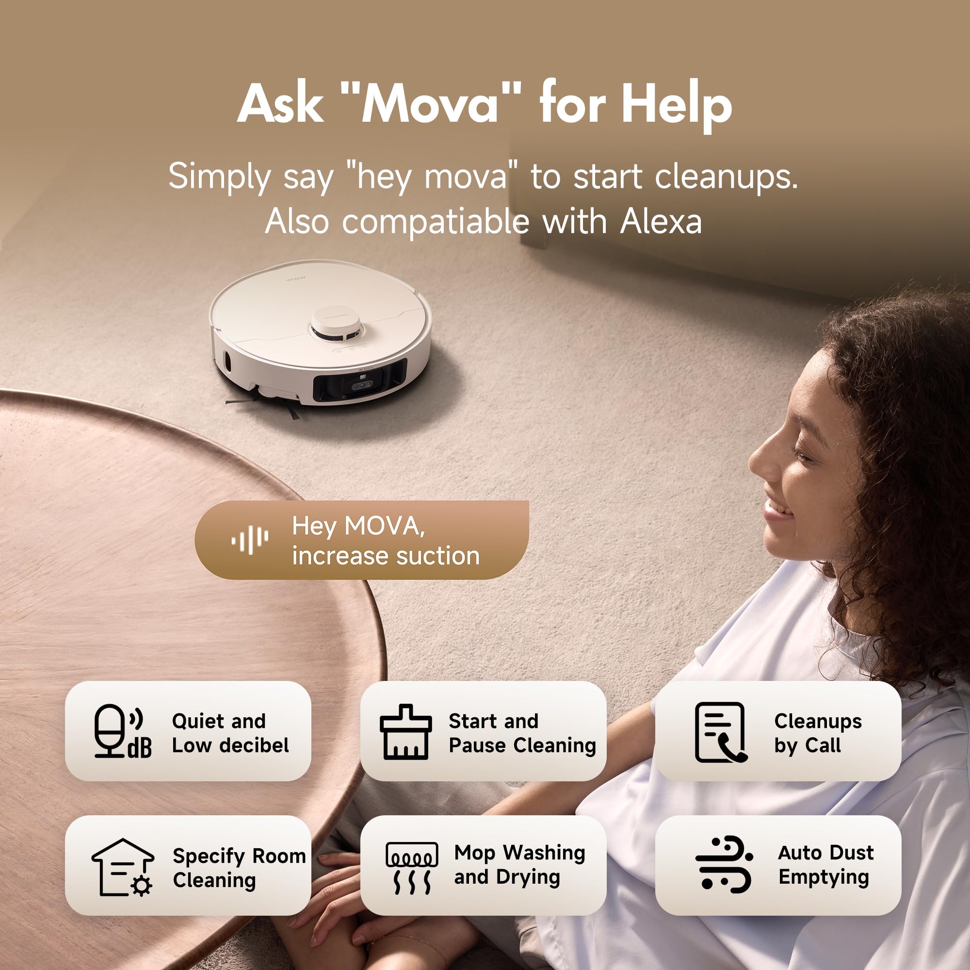 MOVA P10 Pro Ultra Robot Vacuum and Mop 13,000Pa Suction, 140°F Hot Water Auto Mop Washing & Drying, Dual Spinning Extenable Mop,10.5mm Lifting for Carpet, 360°Obstacle Avoidance, App Control 🍁 All In One Marketplace Canada