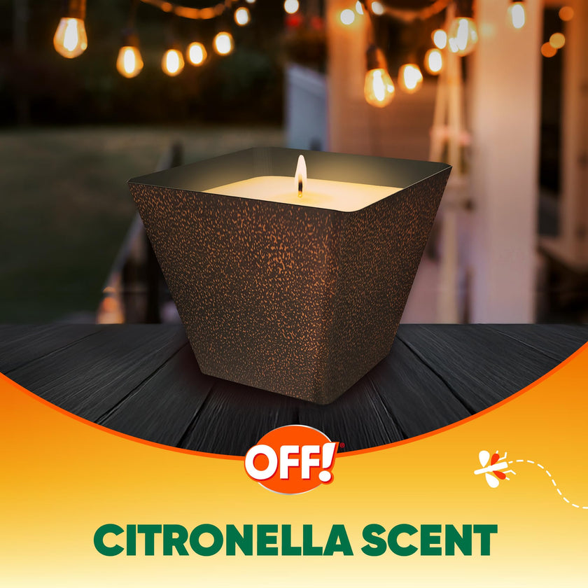Off! Backyard Citronella Scented Candle, Ambiance Enhancing Centerpiece, Burns for up to 25 Hours, 16 oz (Pack of 2) 🍁 All In One Marketplace Canada