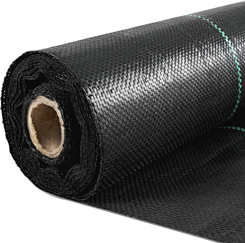 Happybuy 6FT×300FT Weed Barrier Fabric Heavy Duty 2.4OZ, Woven Weed Control High Permeability, Geotextile Fabric for Underlayment, Polyethylene Ground Cover 🍁 All In One Marketplace Canada