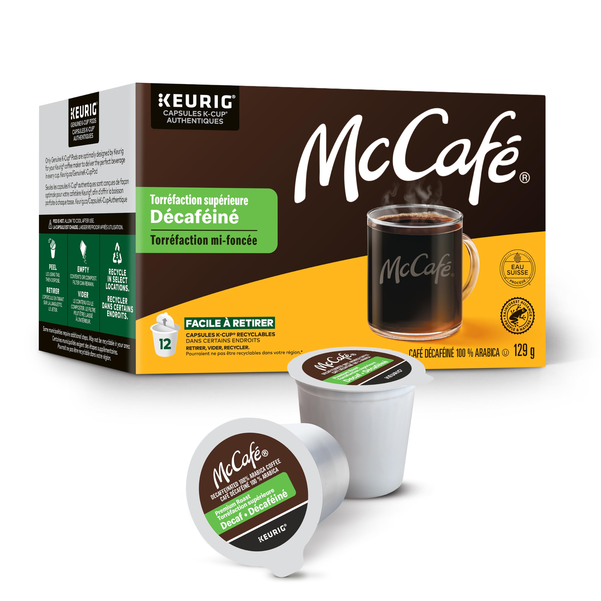 McCafé Premium Medium Dark Roast Decaf K-Cup Coffee Pods, 72 Count, For Keurig Coffee Makers 🍁 All In One Marketplace Canada