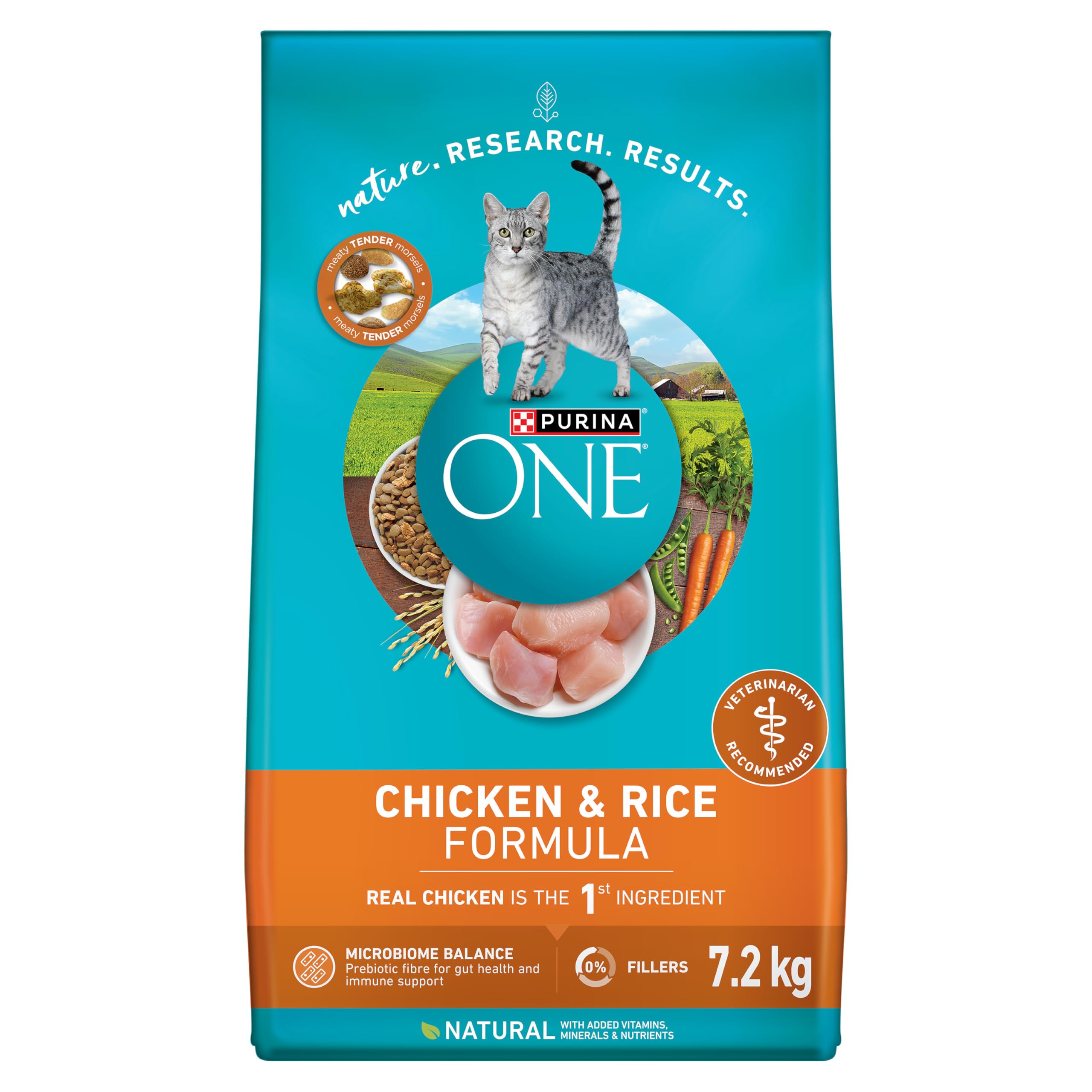 Purina ONE Dry Cat Food, Chicken & Rice Formula - 7.2 kg Bag 🍁 All In One Marketplace Canada