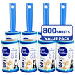 Lint Rollers for Pet Hair Extra Sticky, 800 Sheets (8 Rollers) Mega Value Set Lint Roller with 2 Upgraded Handles, Pet Hair Removal Tool for Clothes, Furniture, Carpet, Dog & Cat Hair Remover 🍁 All In One Marketplace Canada