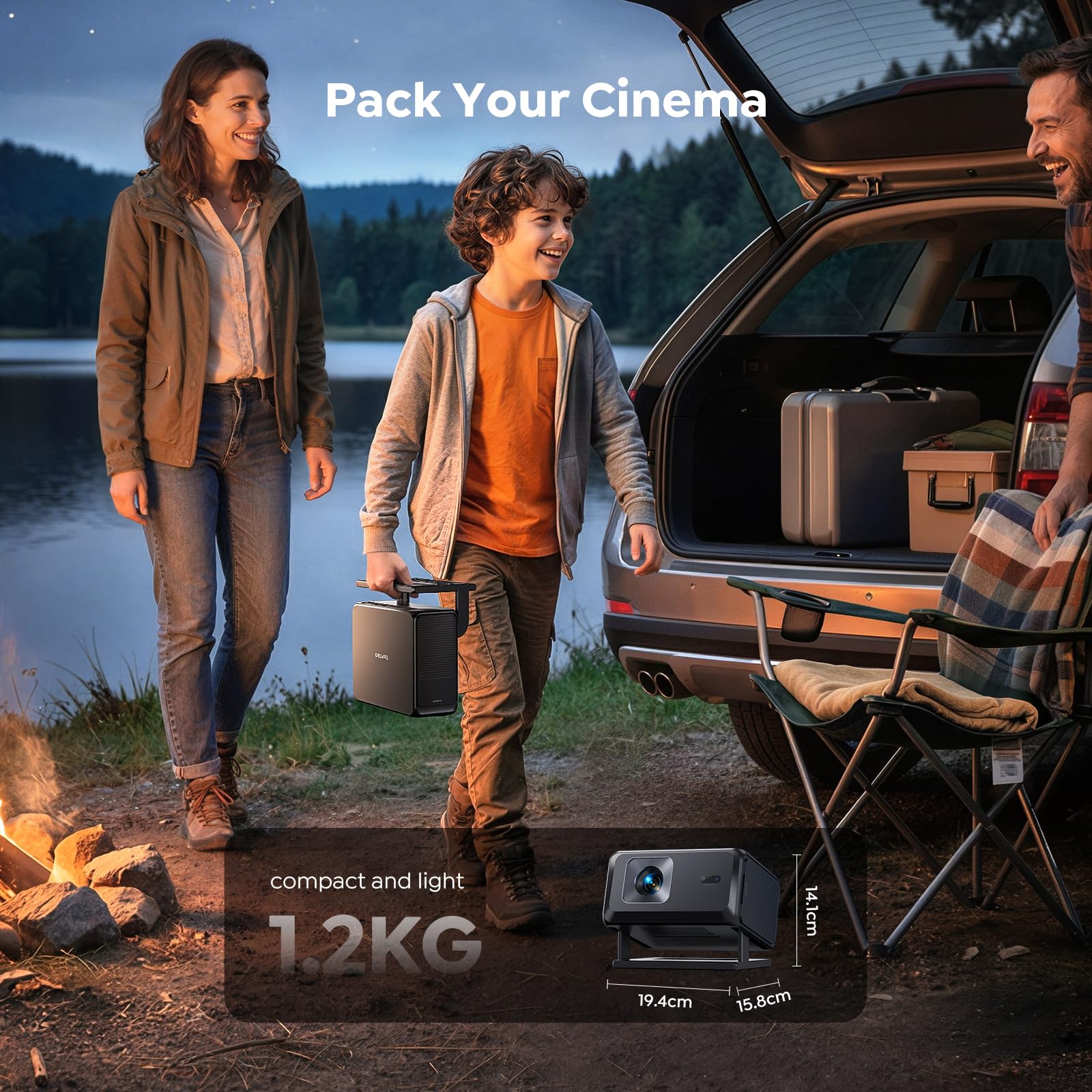 Smart Projector 4K【Google TV 14.0 & Dolby】Short Throw Mini Projectors with Auto Focus & Keystone|Compatible with Netflix|HDR10,Portable Outdoor Projecteur with WiFi & Bluetooth for Movie/Home/Bedroom 🍁 All In One Marketplace Canada