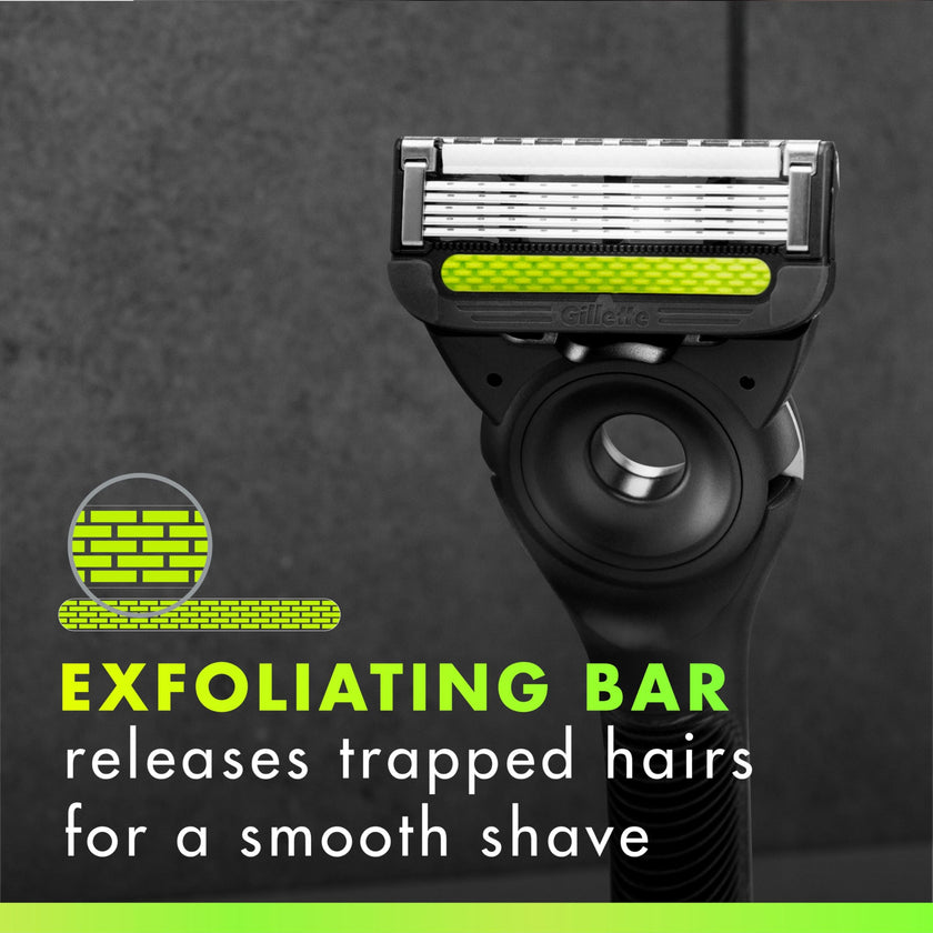 Gillette Razor Blades for Men, Gillette Labs Exfoliating Razors 5-Blade, 1 Handle + 4 Refill + Premium Magnetic Stand 🍁 All In One Marketplace Canada